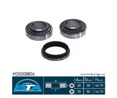 Підшипник колеса,комплект BTA H25008BTA