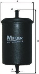 Топливный фильтр BF 674 M-FILTER BF674 (фото 1)