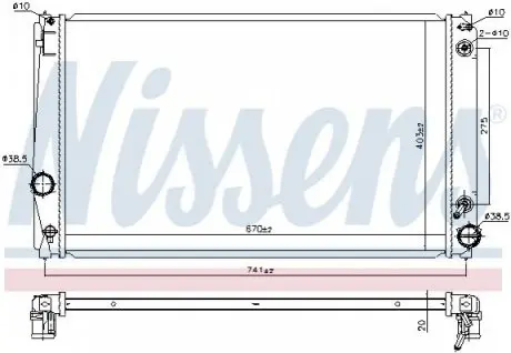 Радіатор, охолодження двигуна NISSENS 646843