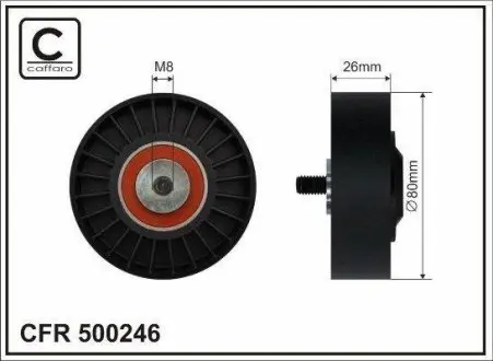 Ролик п/клин. ремня PSA Jumper, Boxer 2.5TDI -02 CAFFARO 500246