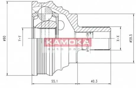 ШРУС VW Caddy зовн. KAMOKA 7338 (фото 1)
