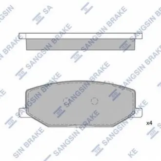 Колодки тормозные передние SANGSIN Hi-Q (SANGSIN) SP1540
