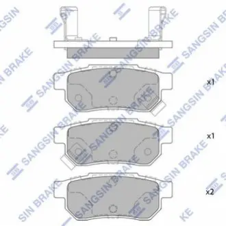 Колодки задні SANGSIN Hi-Q (SANGSIN) SP1265