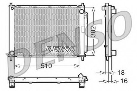 Радіатор, охолодження двигуна DENSO DRM23100 (фото 1)