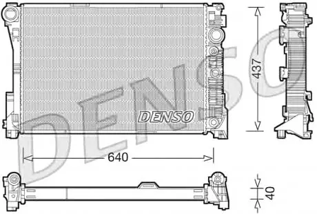 Радиатор, охлаждение двигателя DENSO DRM17046