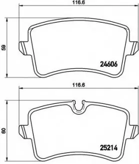 Гальмівні колодки дискові P85 117 BREMBO P85117