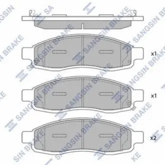 Колодки гальмові дискові передні SANGSIN BRAKE Hi-Q (SANGSIN) SP1455