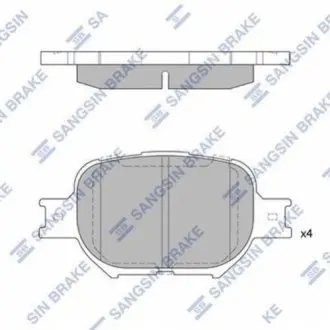 Колодки тормозные дисковые Sangsin Hi-Q (SANGSIN) SP1272