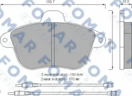 Колодки тормозные дисковые FO 557281 FOMAR FO557281