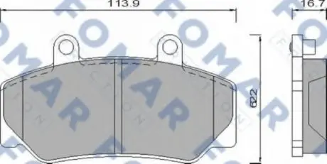 Колодки тормозные дисковые FO 473981 FOMAR FO473981 (фото 1)