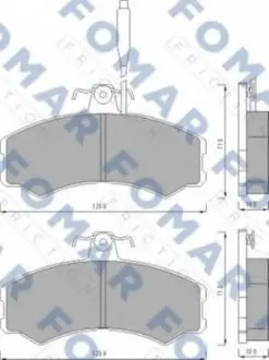 Колодки гальмівні дискові FO 453081 FOMAR FO453081