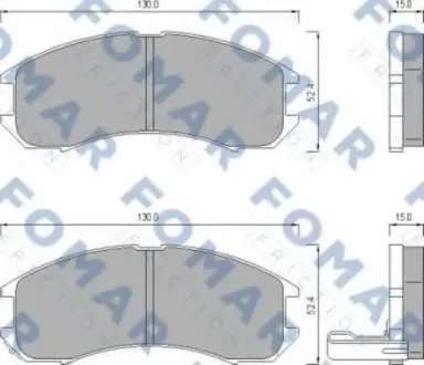 Колодки тормозные дисковые FO 445081 FOMAR FO445081