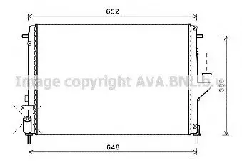 Радіатор, Система охолодження двигуна CLEVER FIT AVA AVA COOLING RTA2478