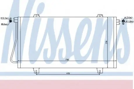 Конденсатор, кондиціонер NISSENS 94989