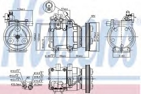 Компрессор, кондиционер NISSENS 89274