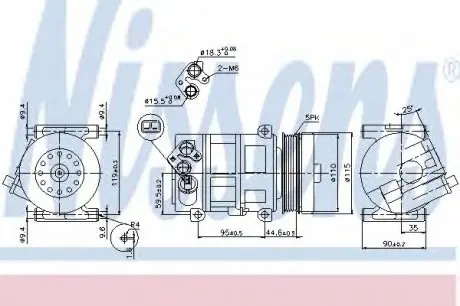 Компрессор, кондиционер NISSENS 89202