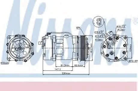 Компрессор, кондиционер NISSENS 89044