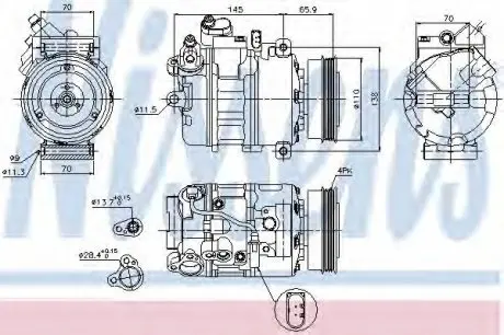 Компрессор, кондиционер NISSENS 89023