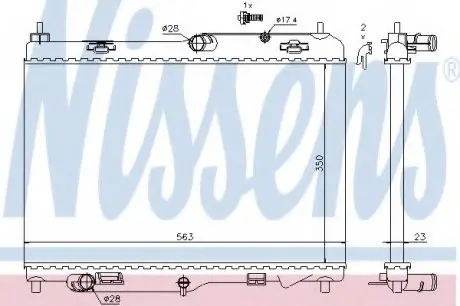 Радиатор FD B-MAX(12-)1.5 TDCi(+)[OE 1522383] NISSENS 69233