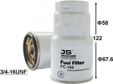 Фильтр топливный JS ASAKASHI FC184J (фото 1)