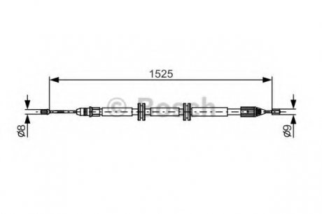Трос, стояночная тормозная система BOSCH 1987482142 (фото 1)