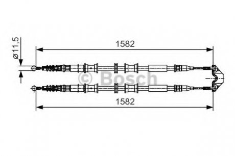 Трос, стоянкова гальмівна система BOSCH 1987482138 (фото 1)