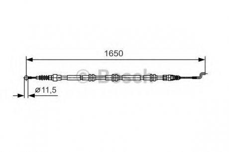 Трос, стоянкова гальмівна система BOSCH 1987482016 (фото 1)