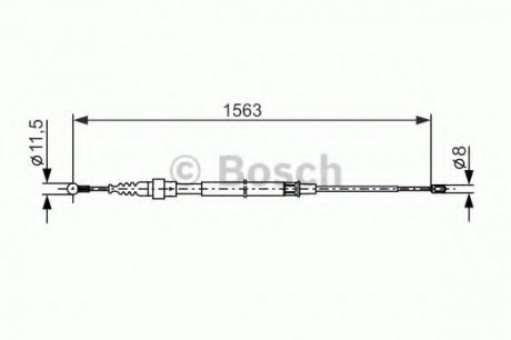 Трос, стоянкова гальмівна система BOSCH 1987477891