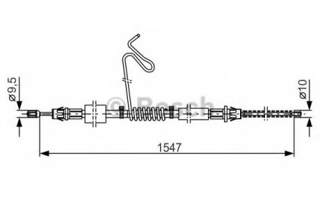 Трос, стояночная тормозная система BOSCH 1987477174 (фото 1)
