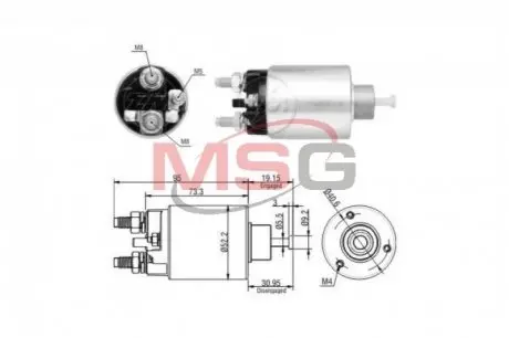 Фото 1 - втягивающее реле стартера ZM ZM8860 Втягивающее реле стартера ZM ZM8860 (фото 1)