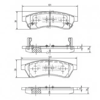 Тормозные колодки, к-кт. NIPPARTS J3610904