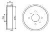 Барабан гальмівний (задній) Mitsubishi Colt/Smart Forfour 04-13 (239x57.5) 0 986 477 235 BOSCH 0986477235 (фото 7)