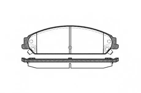 Тормозные колодки дисковые перед. Chrysler 300C 05-13 Dodge Caliber SRT4 08-09 REMSA 112808 (фото 1)