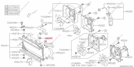 Крышка радиатора SUBARU 45137AE012