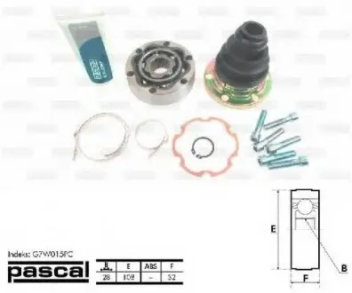 Шарнір привідного валу PASCAL G7W015PC
