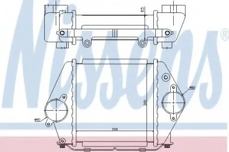 Интеркулер MZ 6(02-)2.0 CDVi[OE RF5C-13-565] NISSENS 96570
