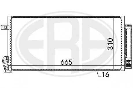 Радиатор кондиционера 1850226 Fiat ERA 667136