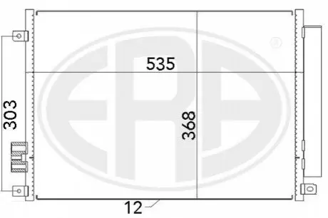 Радиатор кондиционера 1551184 Fiat ERA 667008