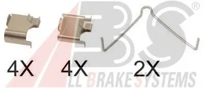Монтажний к-кт гальмівних колодок MAZDA 626/323/6 87-13 A.B.S. A.B.S. 1166Q