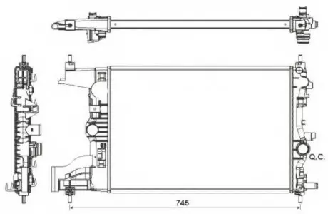 Радіатор охолодження Opel Astra/Zafira 1.4-1.8 09- NRF 53155