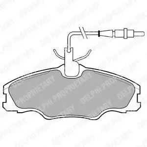 Тормозные колодки дисковые Delphi LP985