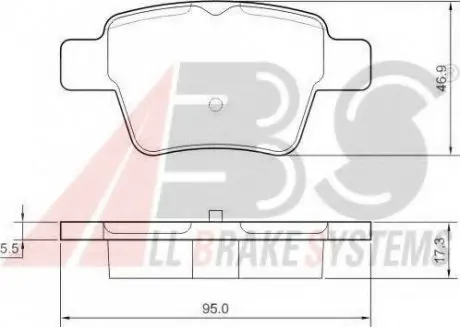 Тормозные колодки дисковые ABS A.B.S. 37475