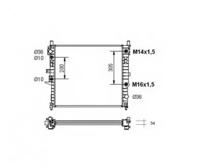 Радіатор NRF 55334