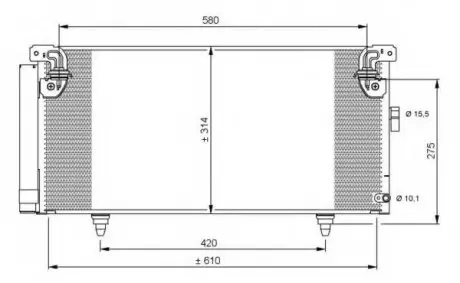 Радіатор кондиціонера Subaru Legacy/Outback 2.0-3.0 03-09 NRF 35868