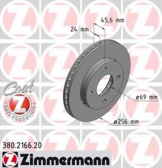 Гальмівні диски ZIMMERMANN 380216620 (фото 1)