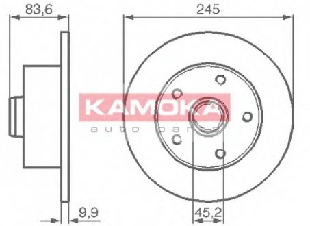 Тормозной диск KAMOKA 1031660