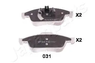 Комплект гальмівних колодок, дискове гальмо JAPANPARTS PA031AF
