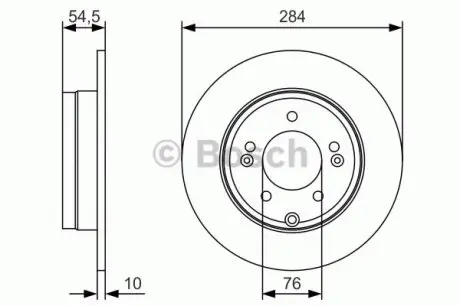 Тормозной диск HYONDAI Sonata NF''R''2,0-3,3''04-08 BOSCH 0986479T49