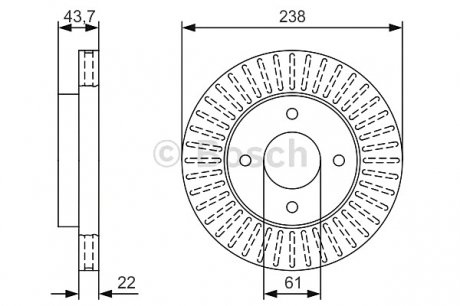 Диск тормозной BOSCH 0986479T42 (фото 1)