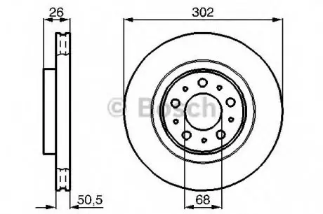 Тормозной диск 0 986 478 454 BOSCH 0986478454